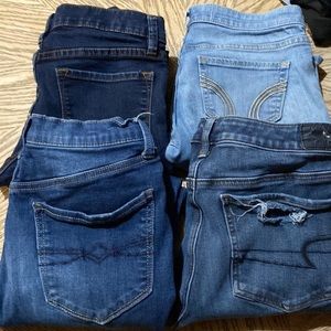 4 pairs of jeans